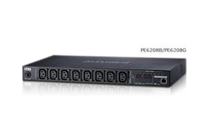 Aten PDU 16A, 8 zásuvek, měřené na PDU, spínané IP PE-6208G