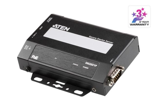 ATEN SN3401P 1portový server zabezpečených zařízení RS-232/422/485 s PoE SN3401P-AX