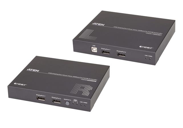 ATEN USB DisplayPort Dual View HDBaseT™ 2.0 KVM Extender CE924-AT-G
