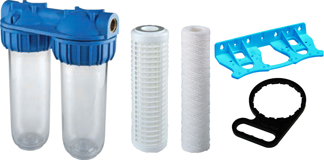 Atlas filtri Komplet SENIOR DUPLEX 1" s vložkou RL-10 a FA-10 (10mcr) + držiak + kľúč ZA112T717