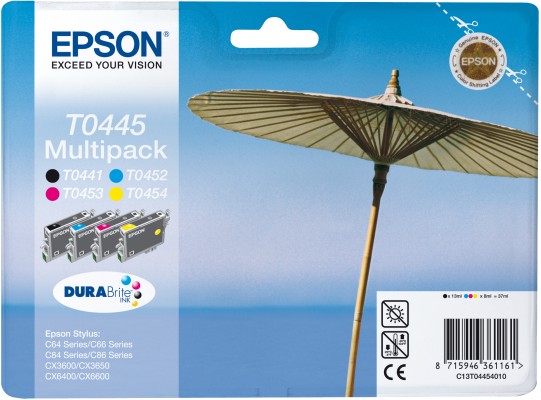 Atrament Epson S C64/C84/CX3650/CX6400 multipack, CMYK C13T04454010