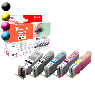 Atrament PEACH PI100-293 Canon PGI-570XL/CLI-571XL MultiPack | bk, pbk, c, m, y