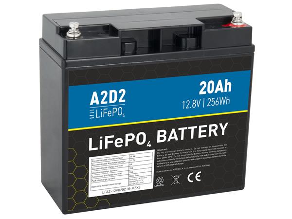 Avacom A2D2 baterie LiFePO4 12,8V 20Ah 256Wh M5 LFA2-12V020C10-M5X3