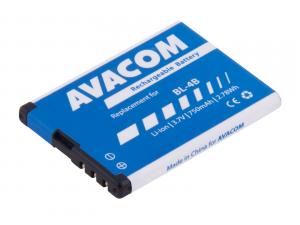 Avacom batéria do mobilu pre Nokia 6111, Li-Ion, 3.7V, GSNO-BL4B-S750, 750mAh, 2.8Wh, náhrada BL-4B