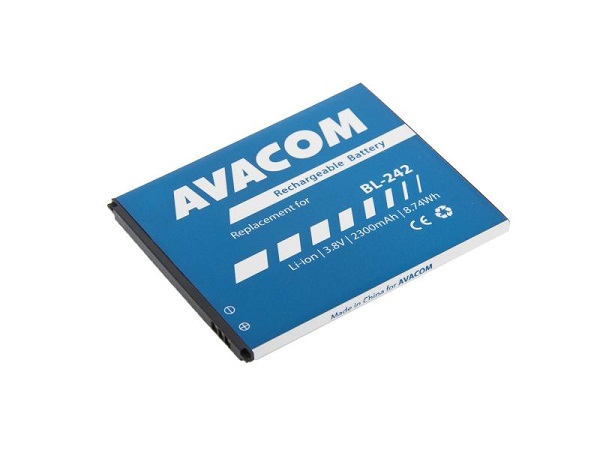 Avacom batéria pre Lenovo A6000, Li-Ion, 3,8V, GSLE-BL242-2300, 2300mAh, 8,7Wh