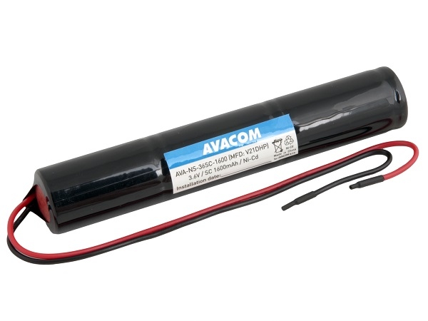 Avacom baterie pro nouzová světla Ni-Cd 3,6V 1600mAh vysokoteplotní AVA-NS-36SC-1600
