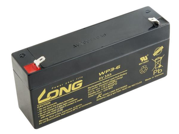 Avacom Long 6V 3Ah olověný akumulátor F1 (WP3-6) PBLO-6V003-F1A