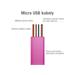 AVACOM MIC-40P kabel USB - Micro USB, 40cm, růžová