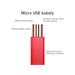 AVACOM MIC-40R kabel USB - Micro USB, 40cm, červená