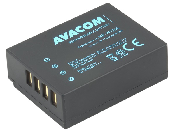 AVACOM Náhradní baterie Fujifilm NP-W126S Li-Ion 7.2V 1140mAh 8.2Wh DIFU-W126S-B1140