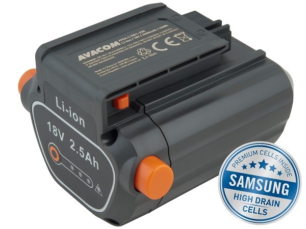 AVACOM Náhradní baterie GARDENA 9839-20, Li-Ion 18V 2500mAh, články SAMSUNG ATGA-L18D1-25R