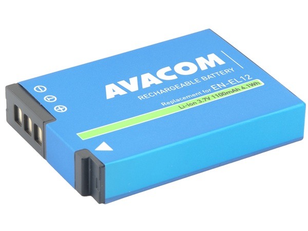 AVACOM Náhradní baterie Nikon EN-EL12 Li-Ion 3.7V 1100mAh 4.1Wh DINI-EL12-B1100