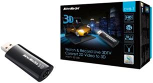 AVerMedia digitálny TV tuner 3D, AVerTV 3D USB, DVB-T, USB 2.0 61A867DV00AX