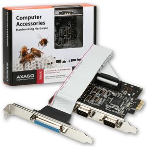 AXAGO PCI-Express adapter 2x sériový + 1x par. PCEA-SP