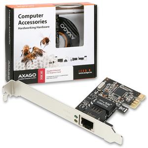 AXAGO PCI-Express Gigabit Ethernet Realtek + LP PCEE-GR