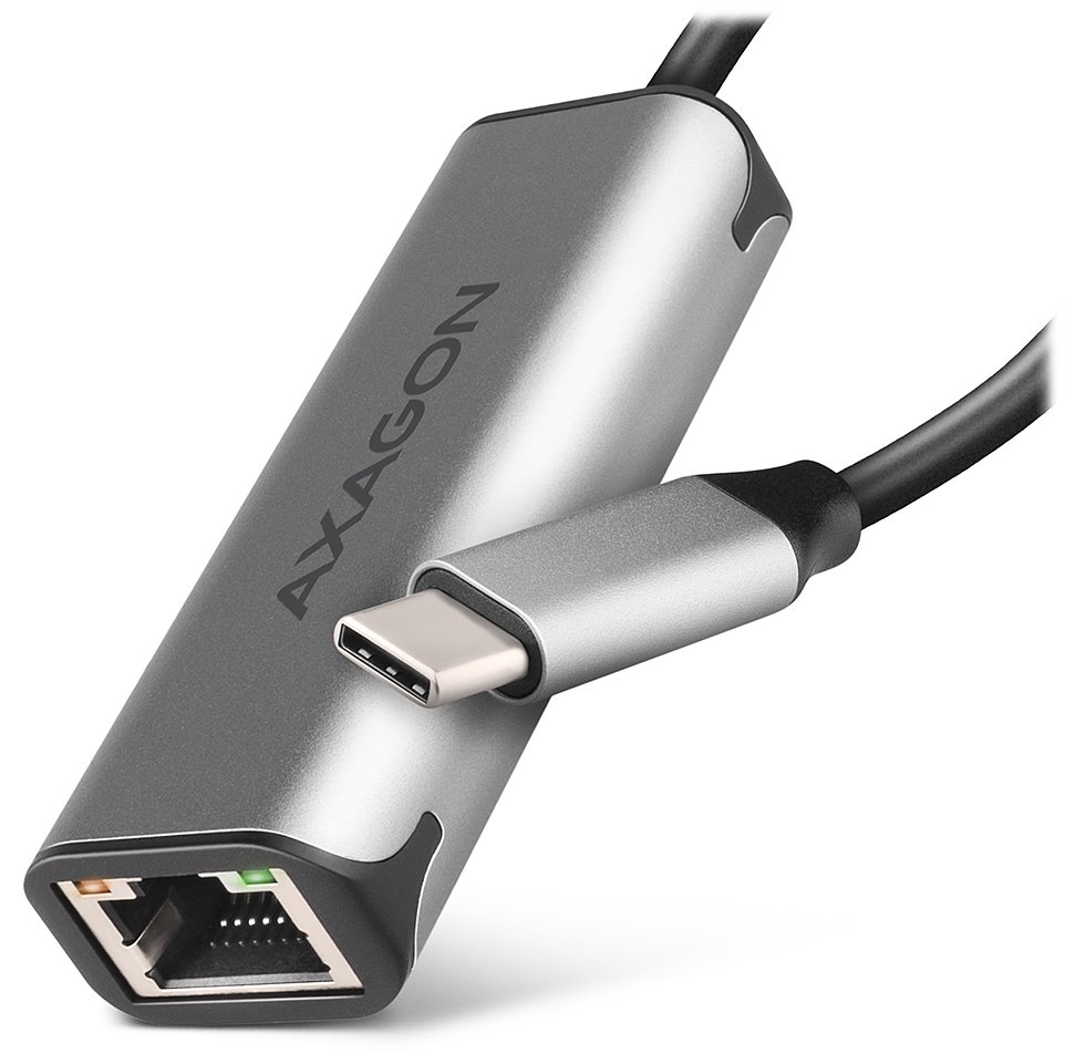 AXAGON ADE-25RC USB-A 3.2 Gen 1 - 2.5 Gigabit Ethernet síťová karta, Realtek 8156, auto install,šedá