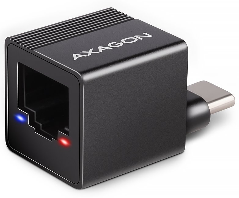 AXAGON ADE-MINIC USB-C 3.2 Gen 1 - Gigabit Ethernet MINI síťová karta, Realtek 8153, auto instal