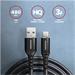 AXAGON BUCM-AM10AB, HQ kabel USB-C <-> USB-A, 1m, USB 2.0, 3A, ALU, oplet, černý