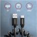 AXAGON BUCM-AM10TB Twister cable USB-C <-> USB-A, 0,6m, USB 2.0, 2.4A, ALU, PVC, Black