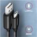 AXAGON BUCM-AM10TB Twister cable USB-C <-> USB-A, 0,6m, USB 2.0, 2.4A, ALU, PVC, Black