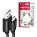 AXAGON BUCM-AM10TB Twister cable USB-C <-> USB-A, 0,6m, USB 2.0, 2.4A, ALU, PVC, Black