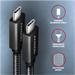 AXAGON BUCM32-CM05AB, SPEED+ kábel USB-C <-> USB-C, 0.5m, USB 20Gbps, PD 100W 5A, 4K HD, ALU, opletenie, čierny
