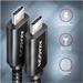 AXAGON BUCM432-CM10AB NewGEN+ kabel USB-C <-> USB-C, 1m, USB4 Gen 3×2, PD 100W 5A, 8K HD, ALU, oplet