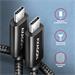 AXAGON BUCM4X-CM10AB NewGEN+ kabel USB-C <-> USB-C, 1m, USB4 Gen 3×2, PD 240W 5A, 8K HD, ALU, oplet
