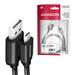 AXAGON BUMM-AM15AB, HQ Cable Micro USB <-> USB A, 1.5m, USB 2.0, 2.4A, ALU, braid, Black