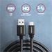 AXAGON BUMM-AM15AB, HQ Cable Micro USB <-> USB A, 1.5m, USB 2.0, 2.4A, ALU, braid, Black