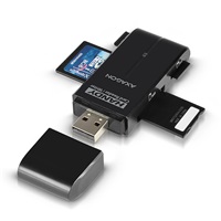 AXAGON, CRE-D4B Handy, externá čítačka kariet USB 2.0, 4-slot, čierna