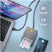 AXAGON CRE-SM3TC, USB-C FlatReader čítačka kontaktných kariet ID card (eID klient), kábel 1.2 m