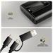 AXAGON EEM2-SD2B, USB-C 10Gbps externí box s displejem pro M.2 NVMe/SATA SSD, bezšroubkový, černý