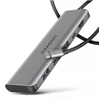 AXAGON HMC-5H, USB 5Gbps hub, 3x USB-A, HDMI 4k/30Hz, PD 100W, kábel USB-C 100cm