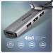 AXAGON HMC-H3A, USB 5Gbps hub, 3x USB-A, HDMI 4k/30Hz, kábel USB-C 15cm