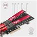AXAGON PCEM2-ND, PCIe x8 řadič - 2x M.2 NVMe M-key slot, RAID, podpora desek bez bifurkace, vč. LP