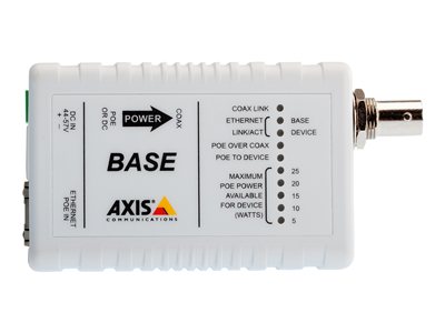 AXIS T8641 Ethernet Over Coax Base Unit PoE+ - Konvertor síťových médií - 100Mb LAN - 10Base-T, 100 5028-411