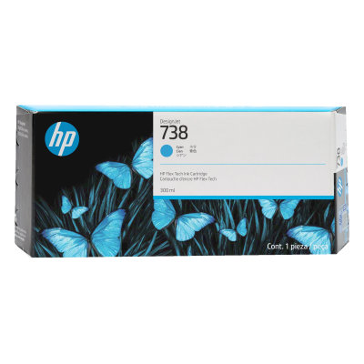 Azurová atramentová kazeta HP originál ink HP 738M 300 ml 676M6A