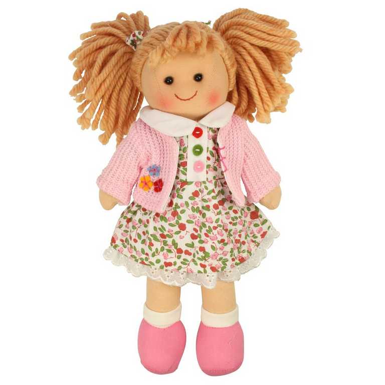 Bábika Bigjigs Toys látková Poppy, 28 cm BJD005