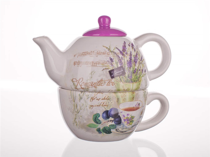 Banquet Konvička se šálkem LAVENDER OK 8591022334966