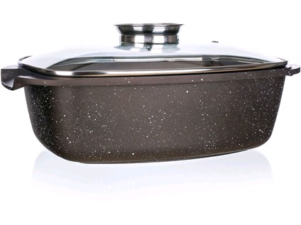 BANQUET Pekáč s nepřilnavým povrchem PREMIUM Dark Brown 39,5 x 22 x 11 cm, s poklicí s aroma knobem 40055432