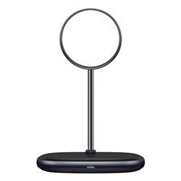 Baseus bezdrátový nabíjecí podstavec Swan 2v1 20W s Apple MagSafe + 24W nabíjecí adaptér a kabel 3A 1m, černá WXSW-C01