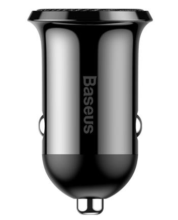 Baseus CCALLP-01 Grain Pro Nabíječka do Auta 2xUSB 4.8A Black 6953156202009