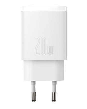 Baseus CCXJ-B02 Compact Quick Nabíječka USB/USB-C 20W White 6953156207240