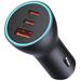 Baseus CGJP010013 Nabíječka do Auta Triple Quick Charger USB/USB-C/USB-C 65W Dark Grey 6932172610289