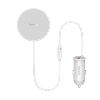 Baseus CW01 magnetický držák s bezdrátovým nabíjením (do ventilační mřížky) 15W+25W, bílá SUCX040002
