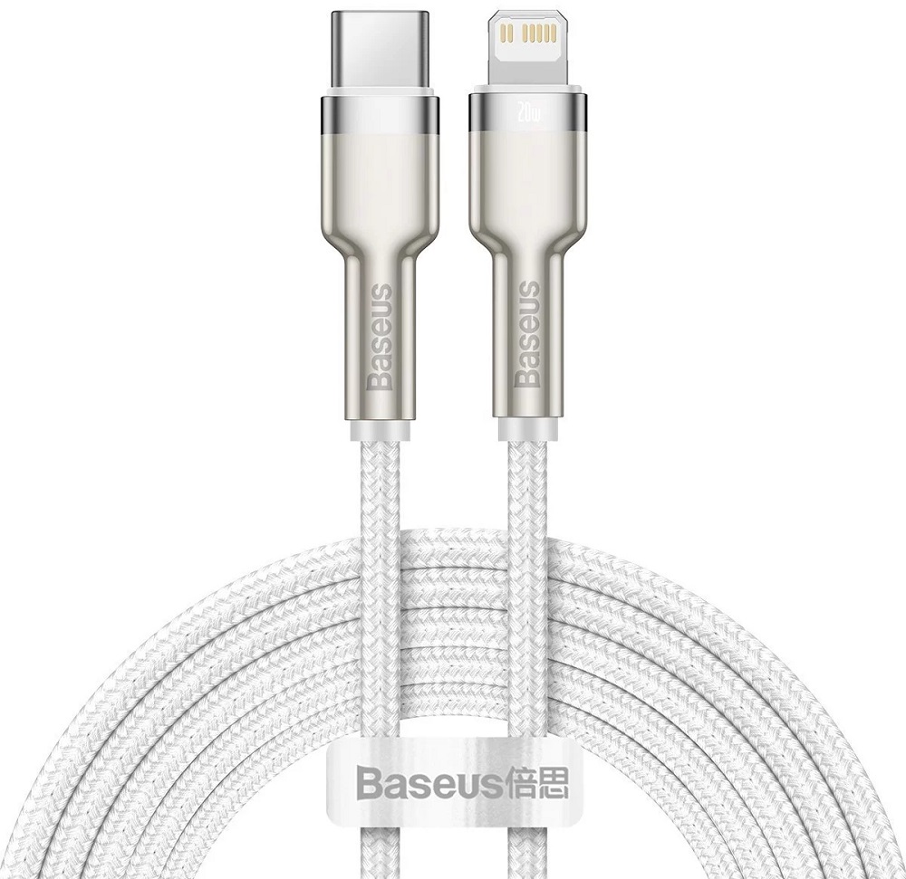 Baseus Datový kabel Cafule USB-C/Lightning PD 20W 2m bílý 6953156202115