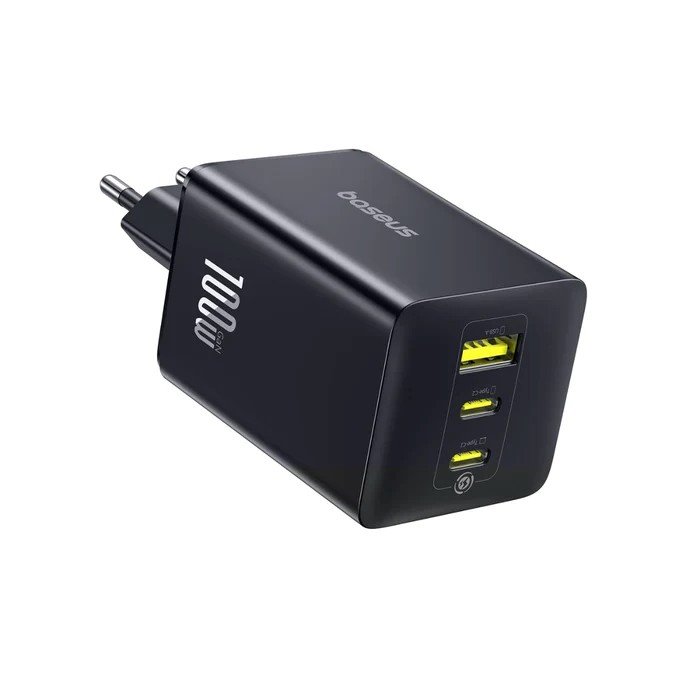 Baseus EnerFill FE11 Fast Nabíječka USB-A + USB-C + USB-C 100W Cosmic Black 6932172690632