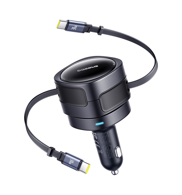 Baseus Enjoyment Max Nabíječka do Auta USB-C/USB-C 60W Cosmic Black 6932172682576