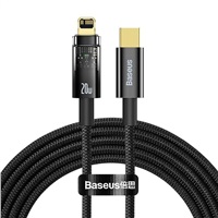 Baseus Explorer Series datový kabel USB-C/Lightning s inteligentním vypnutím 20 W 2m černá CATS000101